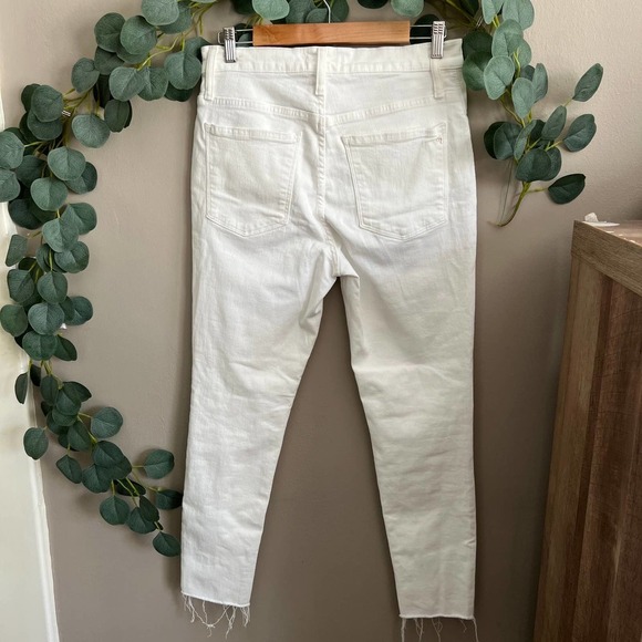 MADEWELL 9" Skinny Pure White Knee-Rip Edition Size 30 casual summer spring - Picture 6 of 8
